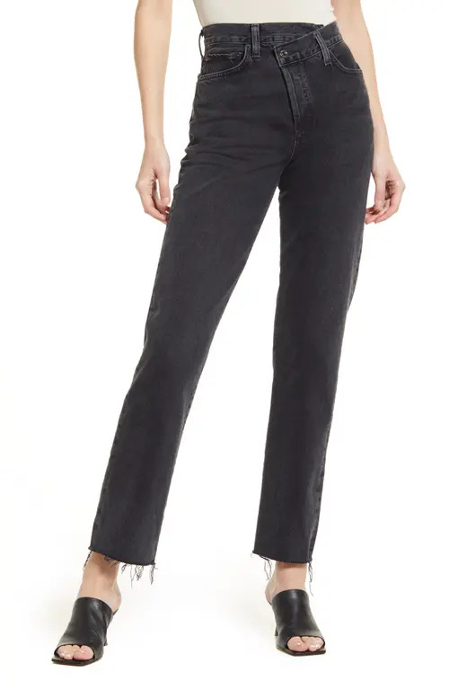 AGOLDE Criss Cross High Waist Jeans in Shambles at Nordstrom, Size 26 | Nordstrom
