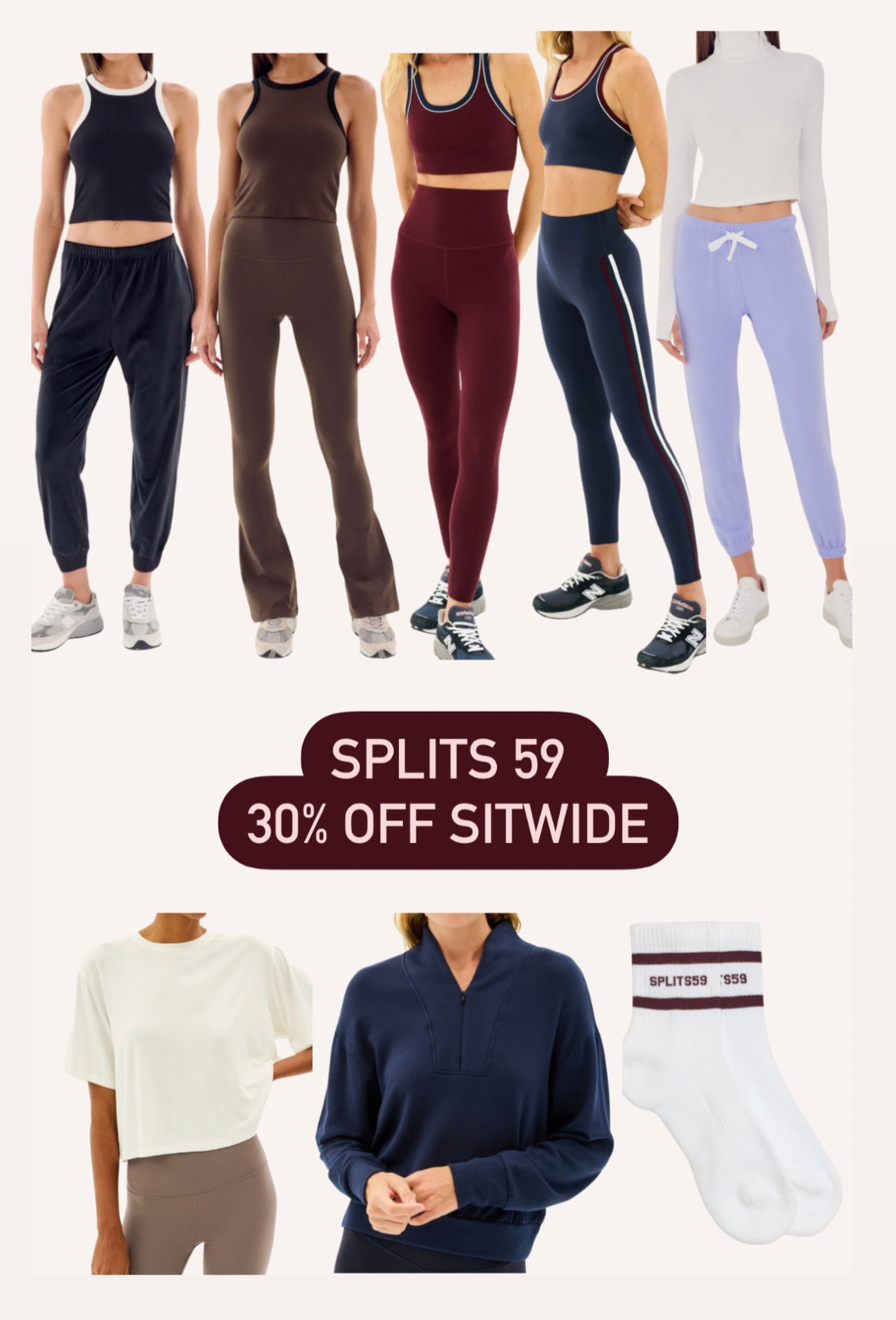 Splits 59 30% off sitewide
Code: HOLIDAY30

#LTKActive #LTKHoliday #LTKCyberWeek