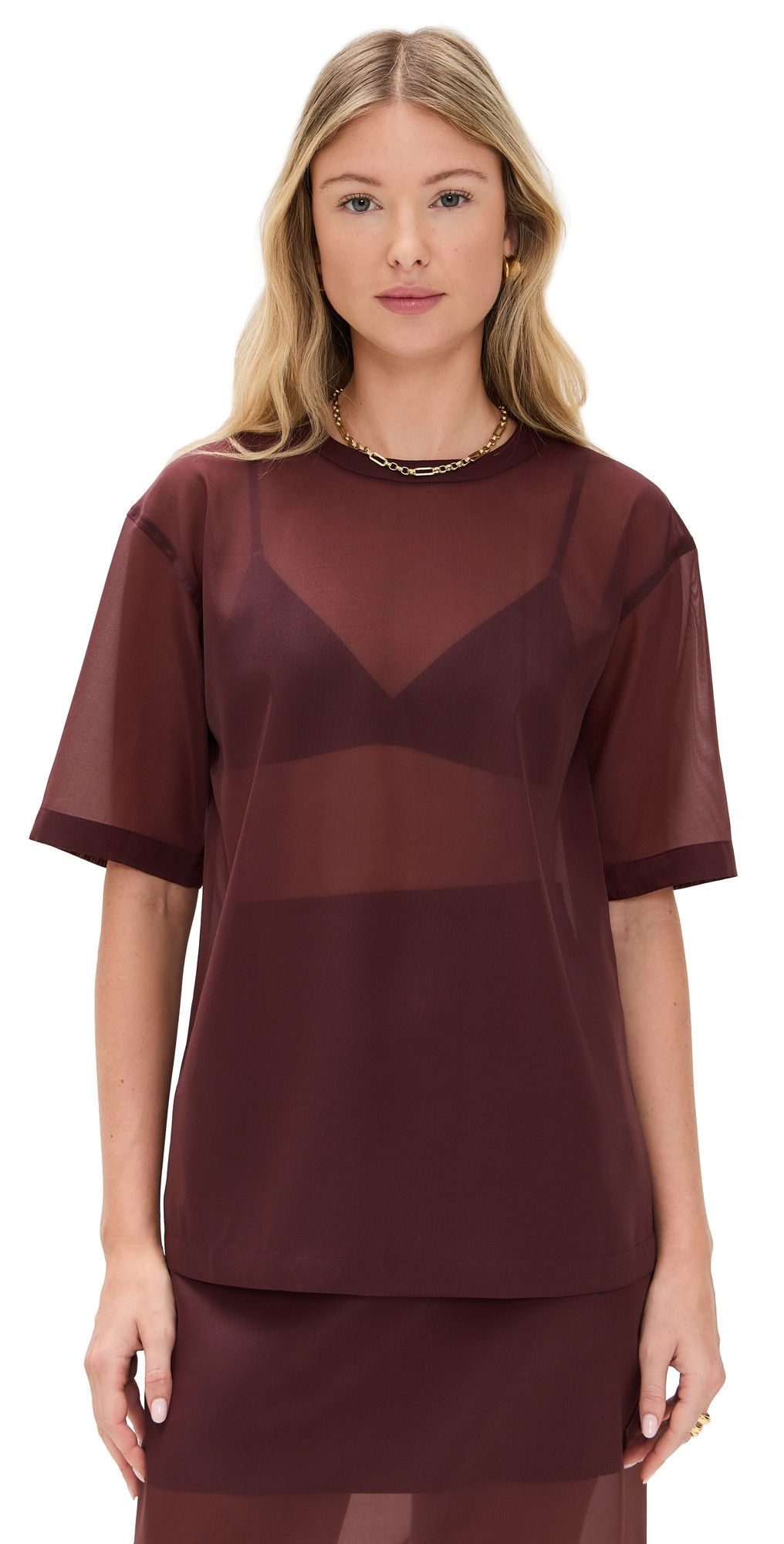 LE BOP Caroline Organza Tee Jasper Green M | Shopbop