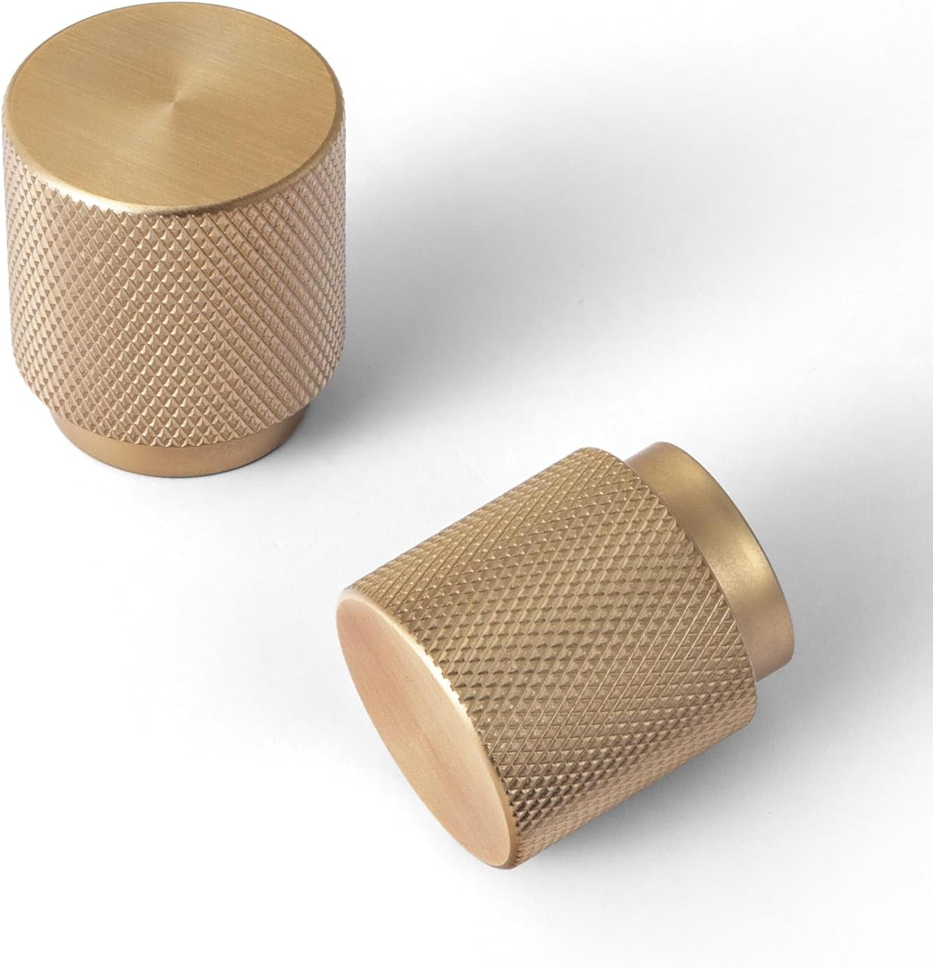 Goo-Ki 6 Pack Knurled Champagne Bronze Cabinet Knobs Champagne Gold Drawer Knob, Solid Aluminum M... | Amazon (US)