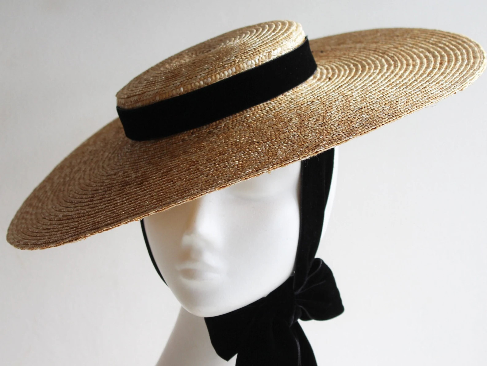 HONEYSUCKLE Chic Straw Bergere Luxury Handmade Ribbon Tie Sun Hat Summer Weddings Royal Ascot Ken... | Etsy (US)