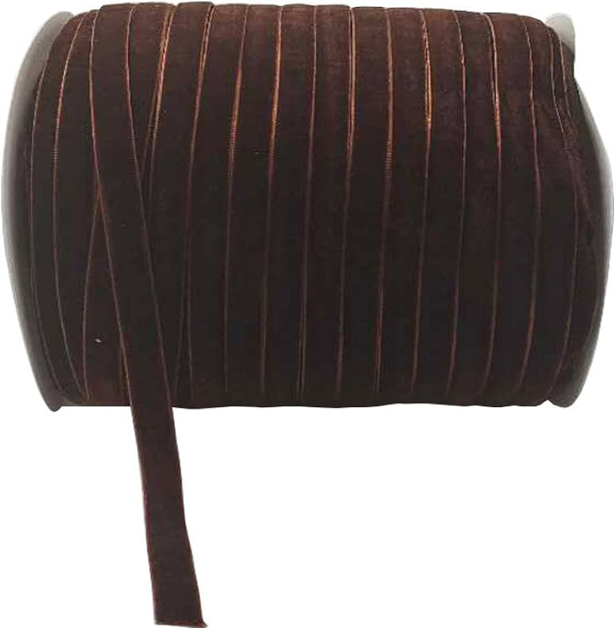 10 Yards Velvet Ribbon Spool (Coffee, 3/8") | Amazon (US)