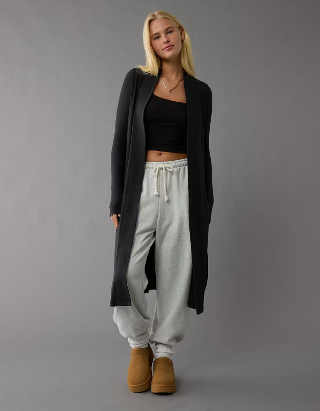 AE Open Front Duster Cardigan | American Eagle Outfitters (US & CA)