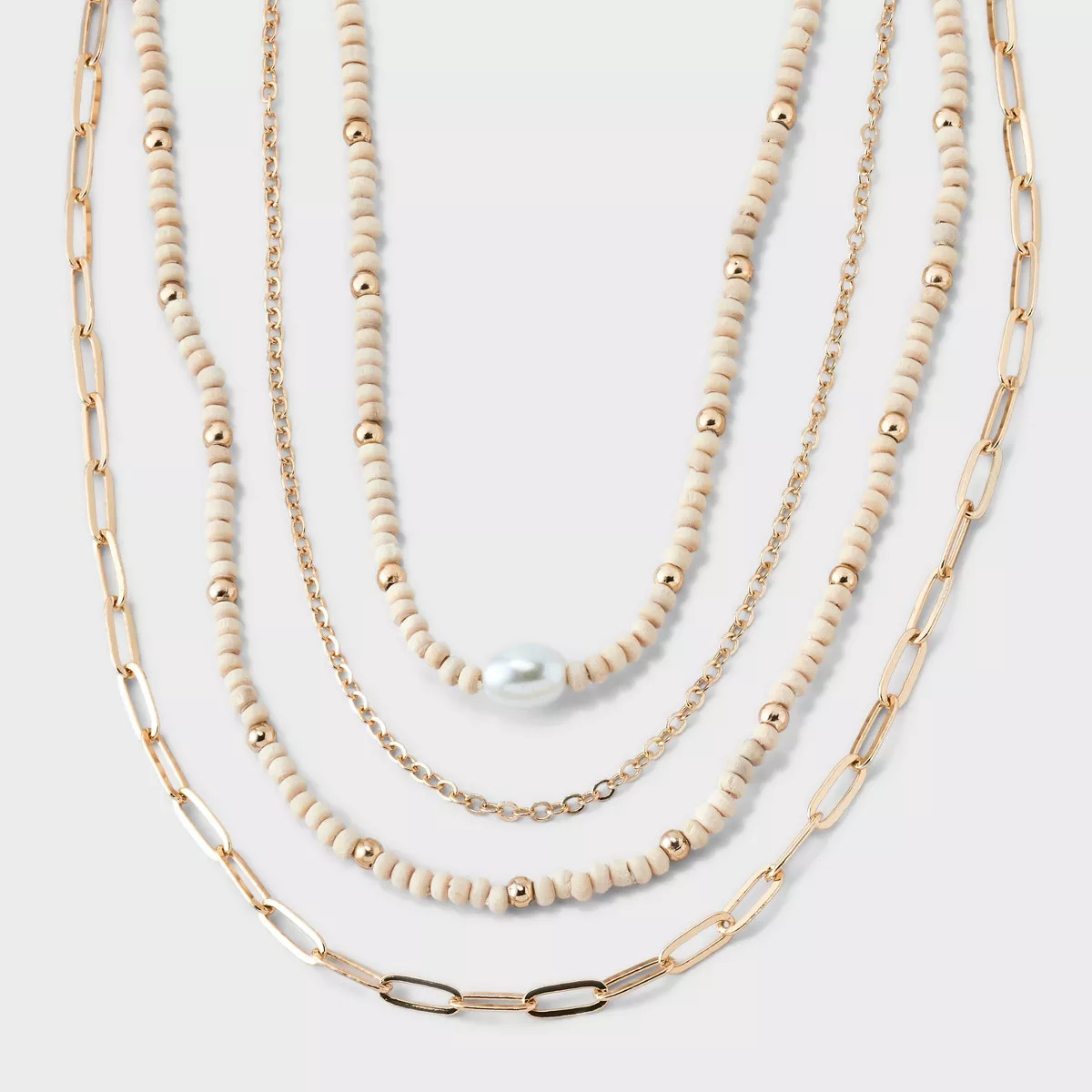 Beaded Multi-Strand necklace - A New Day™ Tan | Target