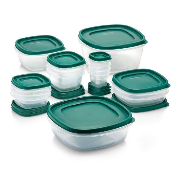Rubbermaid 30pc Food Storage Container Set with Easy Find Lids Forest Green | Target