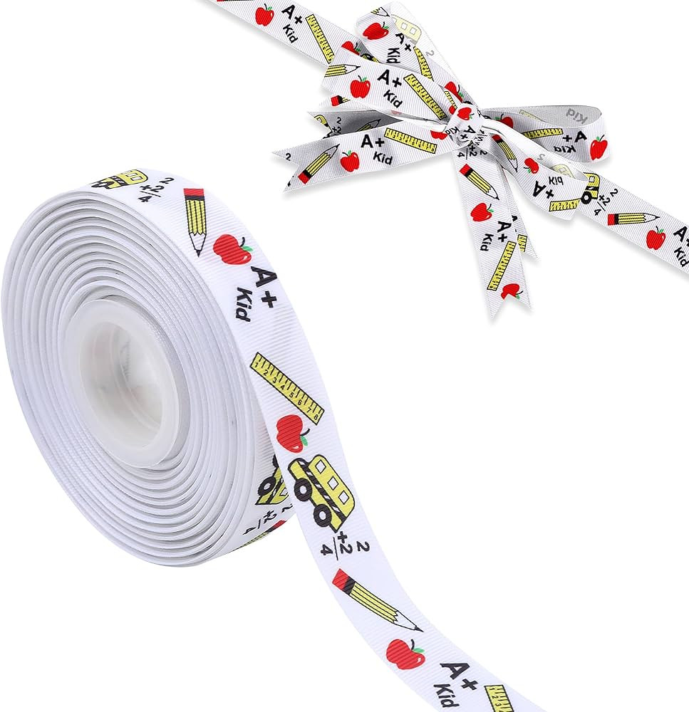 KatchOn, Back to School Ribbon for Crafts - 10 Yard | School Themed Ribbon for Back to School Dec... | Amazon (US)