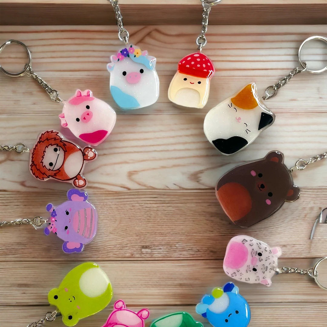 Resin Squishmallow Inspired Keychains | Etsy (US)