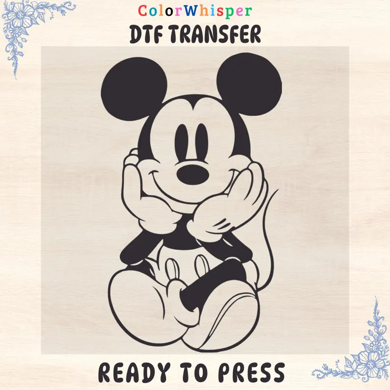 Disney Mickey Mouse DTF Transfer: Transparent Shirt Design, Iron On - Etsy | Etsy (Global)