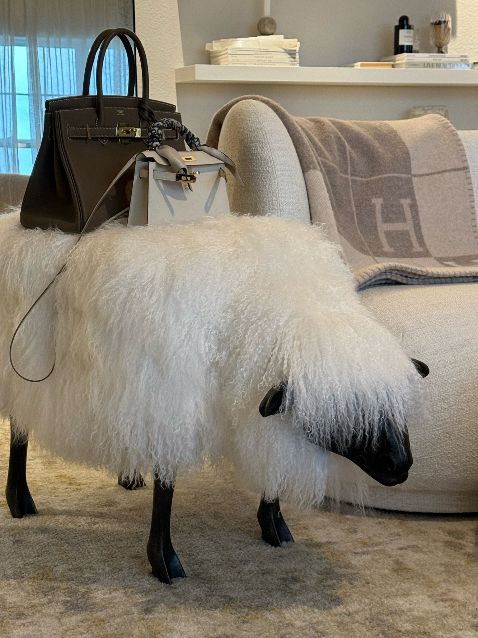Absolutely adorable life size Lalanne inspired sheep bench . High quality sheep sculpture made of real Mongolian sheepskin. 🐑🐑

#LTKhome #LTKSpringSale #LTKstyletip