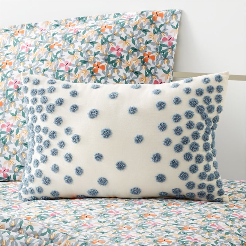 Blue Pom Pom PIllow + Reviews | Crate & Kids | Crate & Barrel