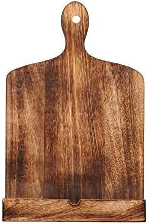 Wooden Cookbook Stand Recipie Book Holder for Cooking Cook Book Stand Chopping Board Style Foldab... | Amazon (US)