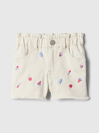 babyGap Paperbag Mom Jean Shorts | Gap Factory