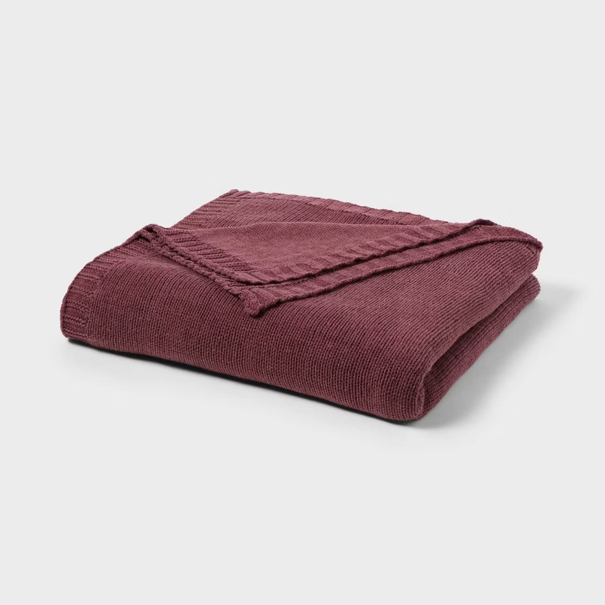 Full/Queen Knit Blanket Maroon - Threshold™ | Target