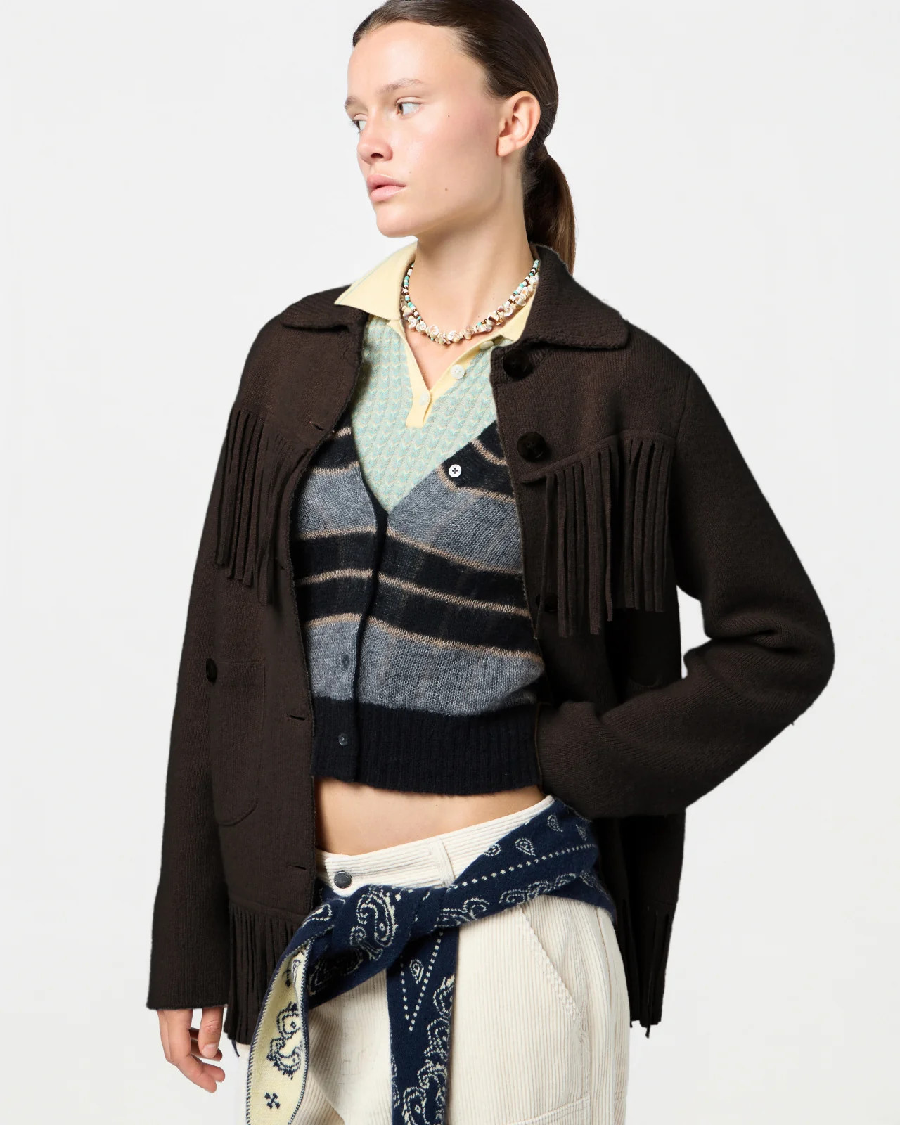 Western Fringe Jacket - Burnt Cocoa | Guest In Residence