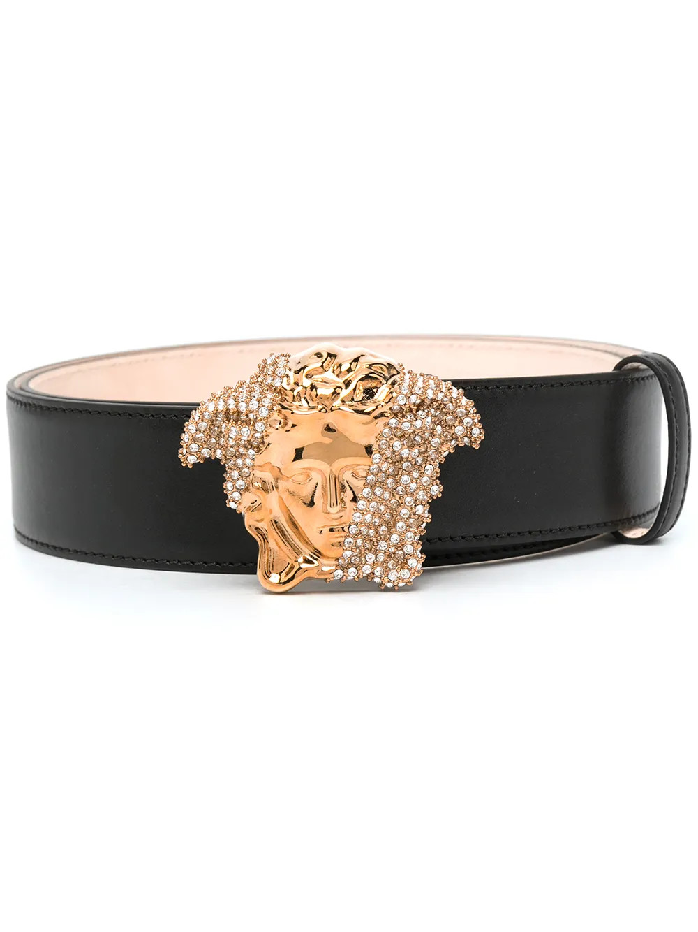 Versace La Medusa leather belt - Black | Farfetch Global