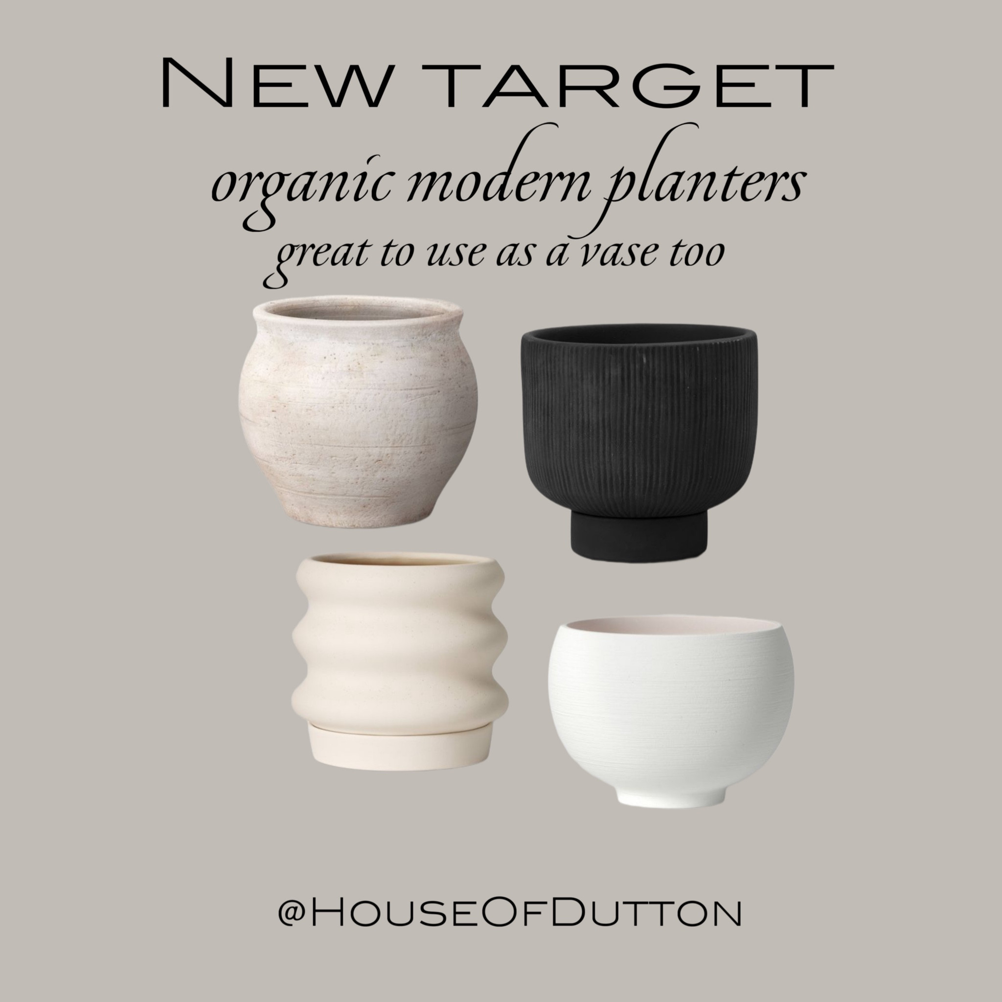 Target New Decor. Organic modern planters. Great for vases too

#LTKfindsunder50 #LTKhome #LTKSeasonal