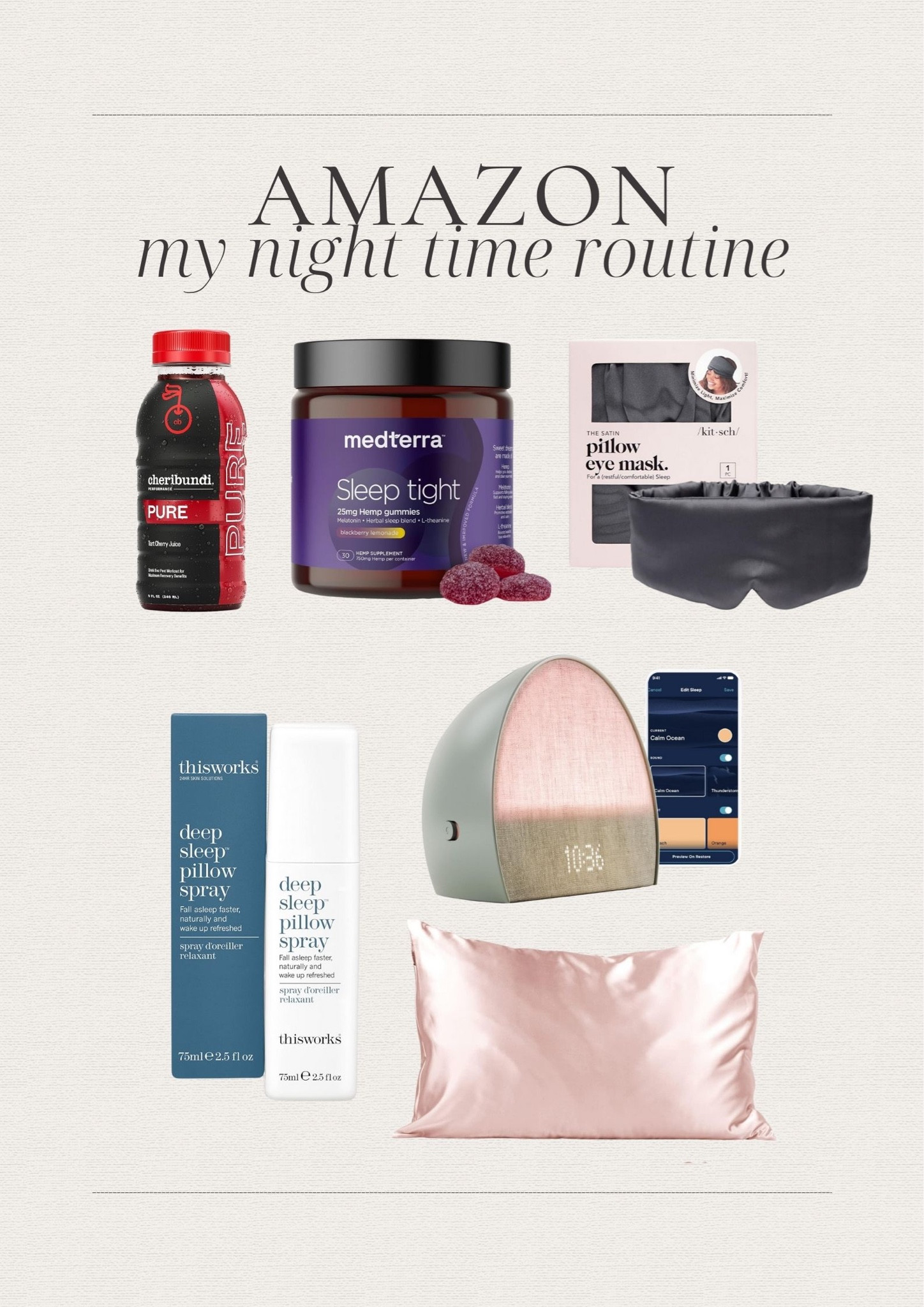 My night time essentials from Amazon to make falling asleep so much easier!

#LTKfindsunder100 #LTKU #LTKfitness