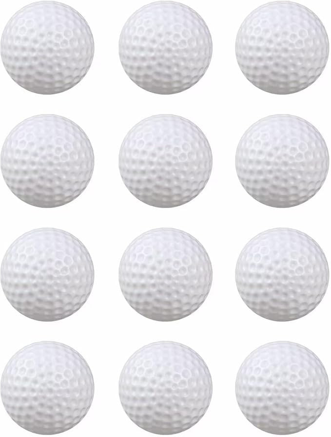 White Hollow Practice Golf Balls Plastic 12Pcs,42mm Plastic Golf Training Balls Airflow Limited F... | Amazon (US)