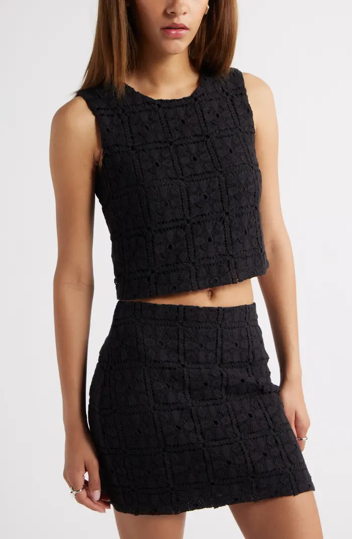 Open Edit Sleeveless Lace Tank Top | Nordstrom | Nordstrom