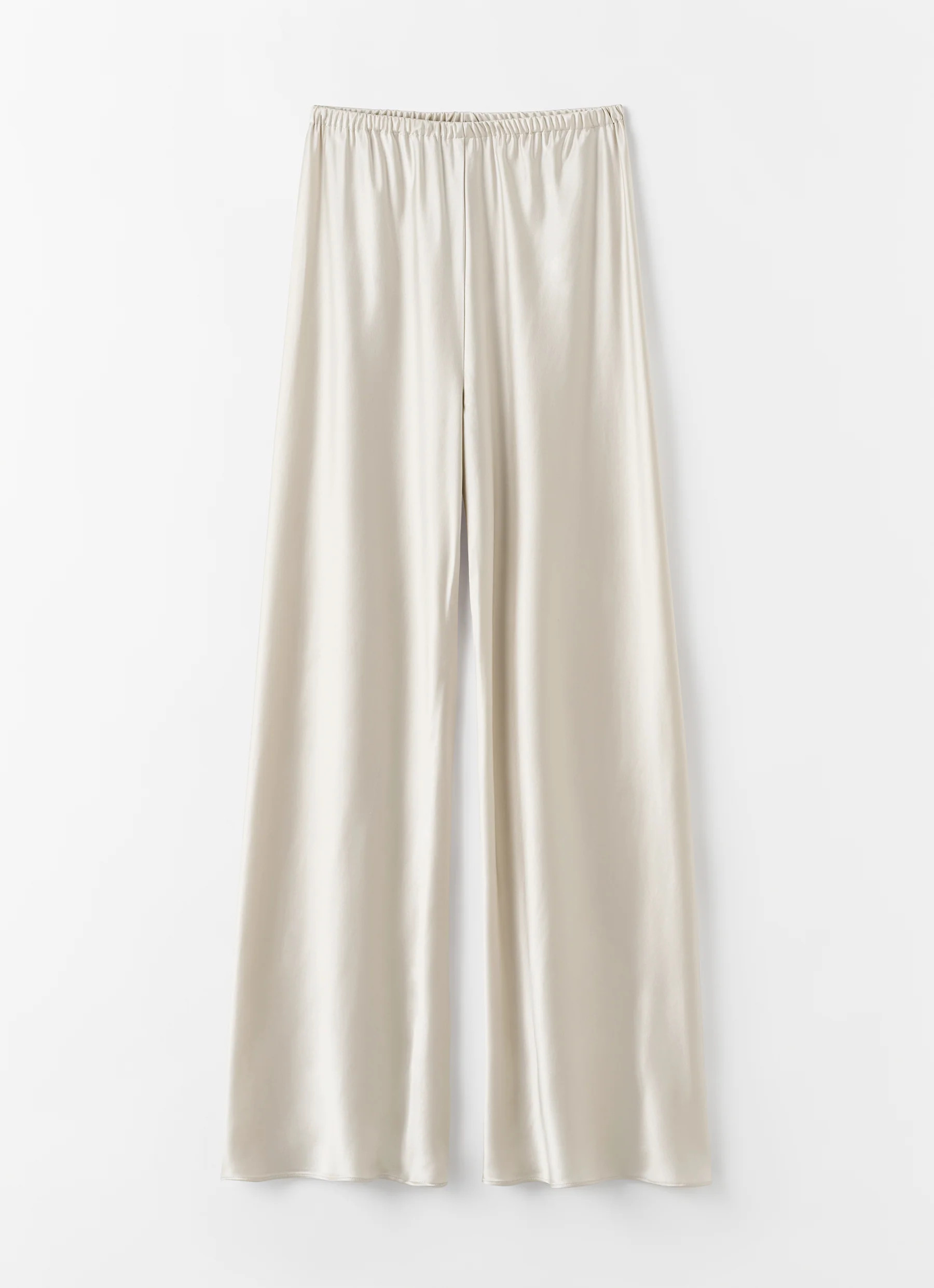 Bias Satin Pants, pearl | Almada Label
