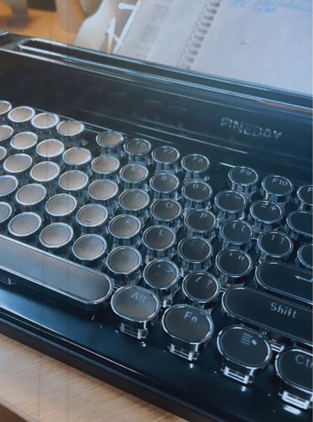 Love this keyboard that looks and sounds like a typewriter!  On sale now.  #homeoffice

#LTKsalealert #LTKhome #LTKGiftGuide