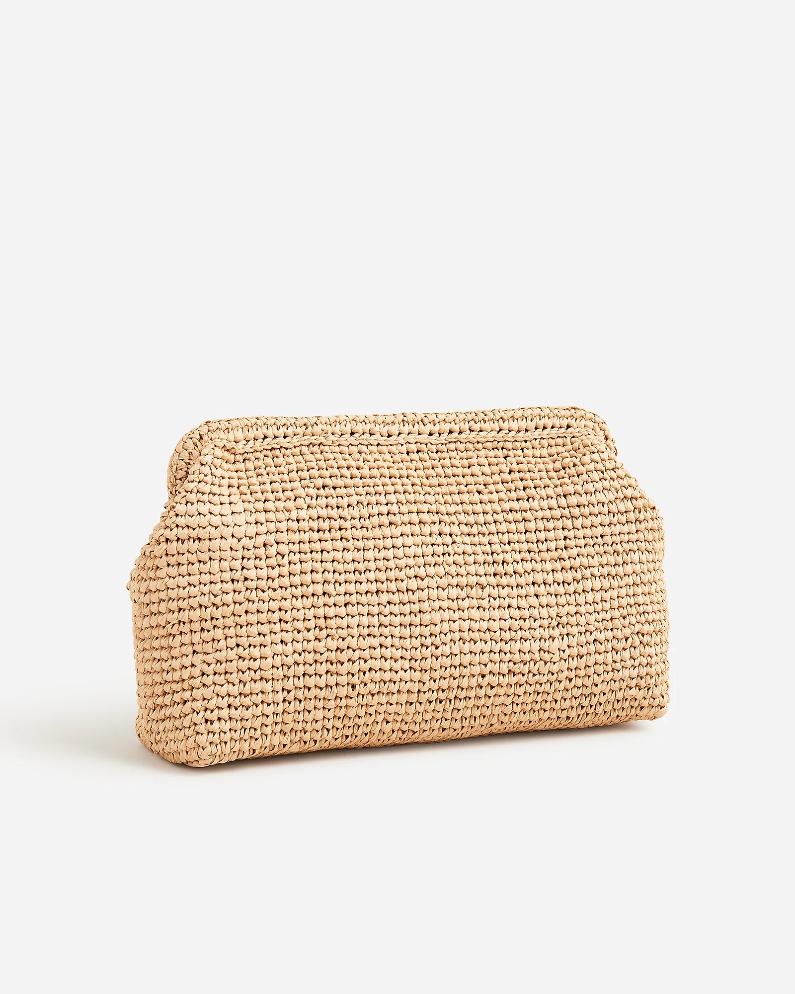 Portofino hand-knotted raffia clutch | J. Crew US