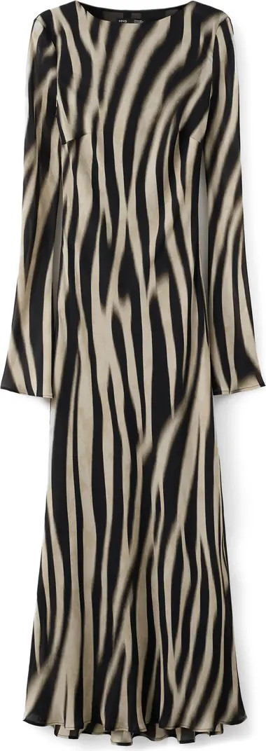 Abstract Zebra Stripe Long Sleeve Dress | Nordstrom