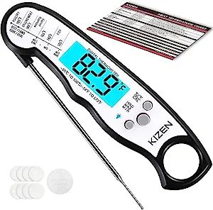 KIZEN Digital Meat Thermometer with Probe - Waterproof, Kitchen Instant Read Food Thermometer for... | Amazon (US)