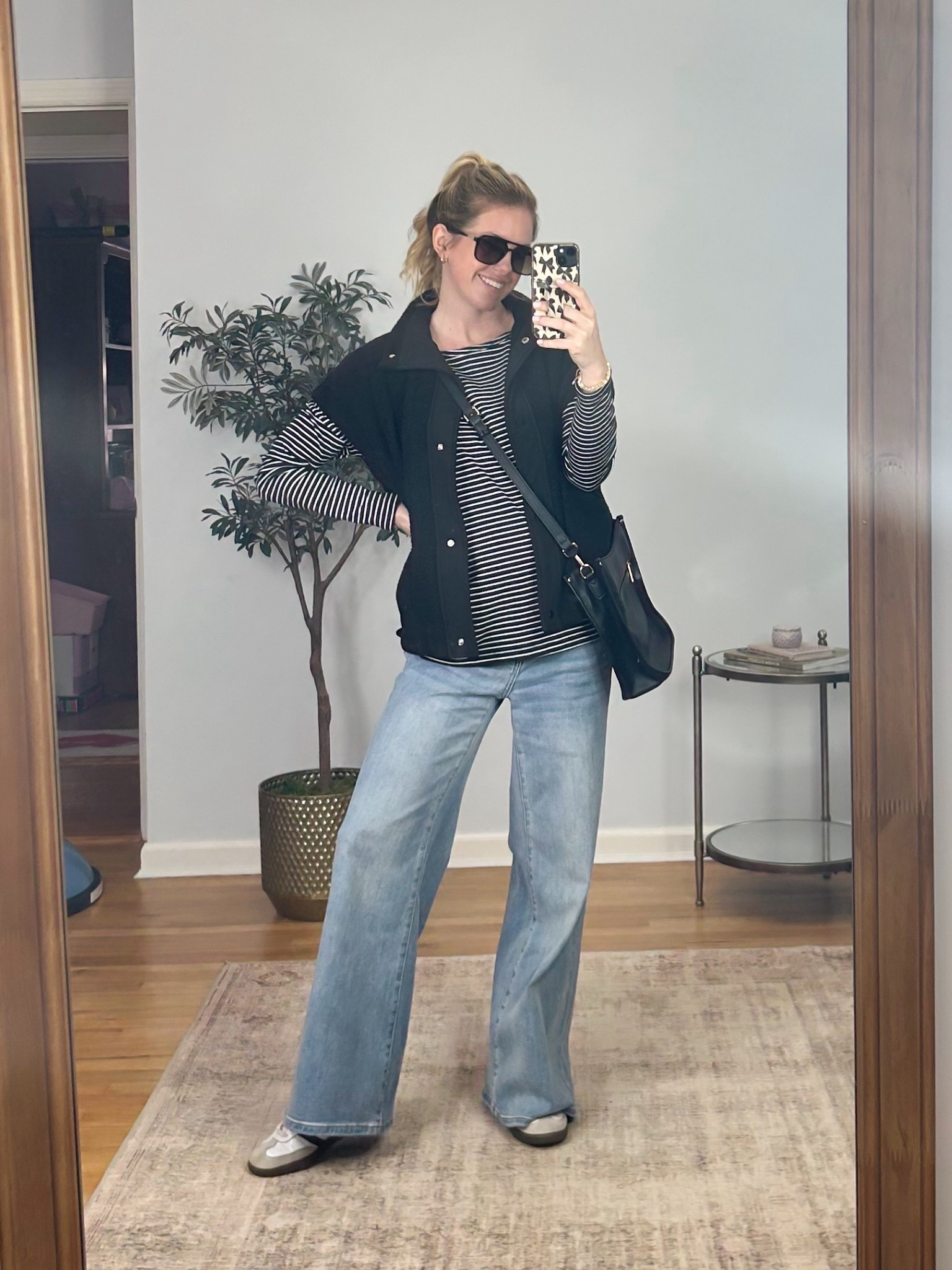 Casual outfit of the day wearing size 27 in the jeans, medium in the top and vest

#LTKootd #LTKSeasonal #LTKSaleAlert