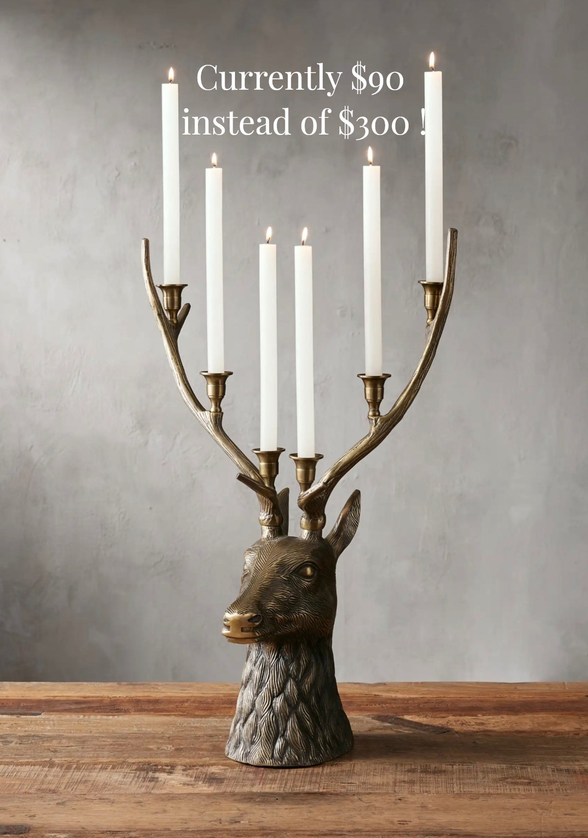I’ve had my eye on this for years! Currently $90 instead of $300

Looks like it won’t ship out for a while but a great time to grab it so you have it for the next holiday season

Arhaus stag head taper candle holder, Arhaus holiday decor, luxury rustic Christmas decor, handcrafted metal candle holder, antique brass stag candle holder, European lodge style decor, elevated holiday table styling, designer Christmas centerpiece, winter tablescape decor, neutral luxury holiday decor, modern lodge home accents, statement candle holders, Arhaus dining table decor, high-end holiday entertaining


#LTKHoliday #LTKSeasonal #LTKHome
