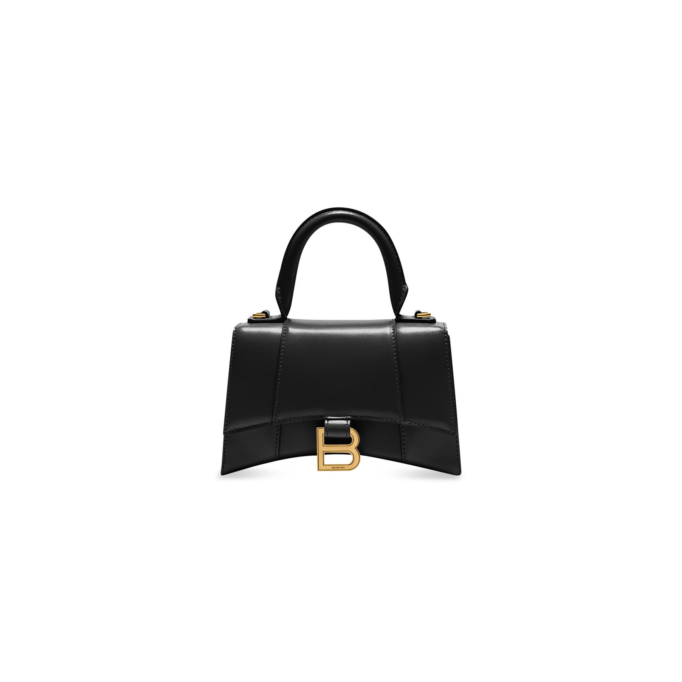 Balenciaga Hourglass XS Handbag Box Black - -Material: Calfskin | Balenciaga