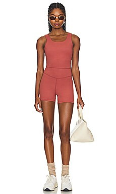 Varley Let's Move Bates Romper in Apple Butter from Revolve.com | Revolve Clothing (Global)