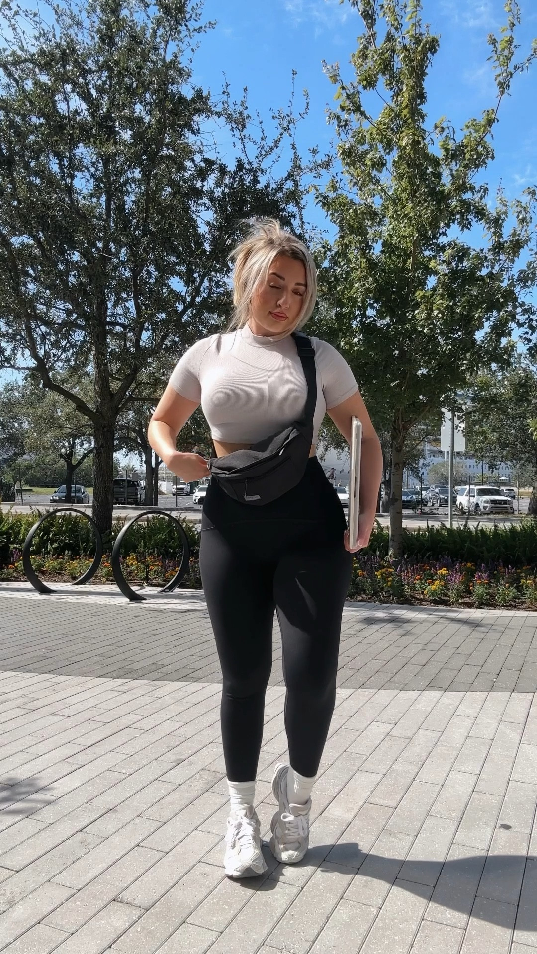 Casual Florida fall run errands outfit. Wearing my favorite shaping leggings from Spanx! Code NICOLEMXSPANX will get you 15% off and free shipping! Wearing a large. 

#LTKTravel #LTKShoeCrush #LTKStyleTip