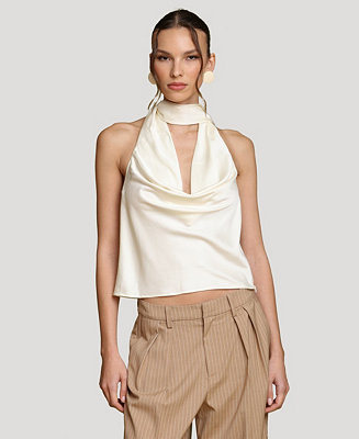 Avec Les Filles Women's Long-Tie Halter Top - Macy's | Macy's