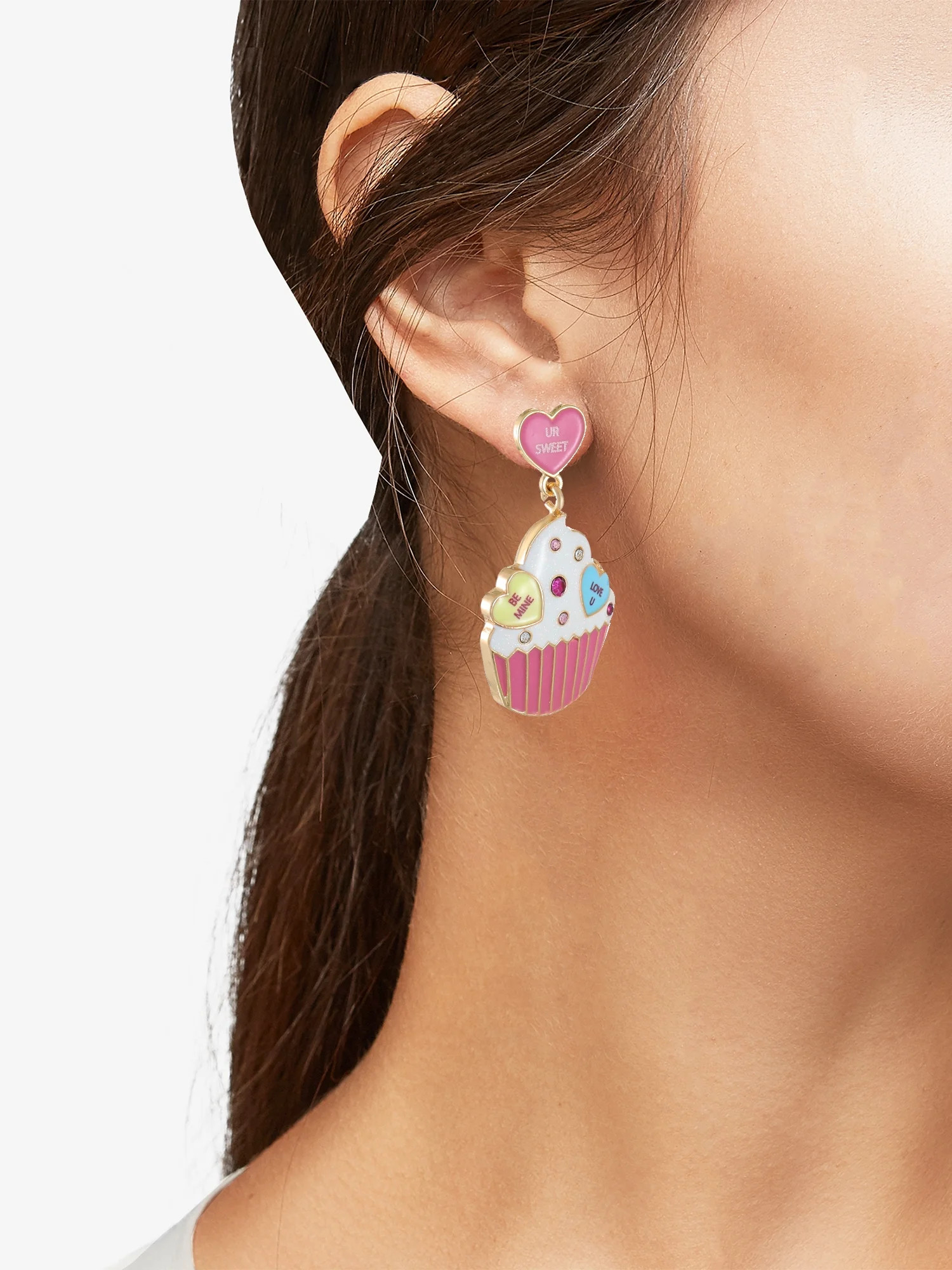 Way to Celebrate Valentine's Day Cupcake Earring 1,Pair | Walmart (US)