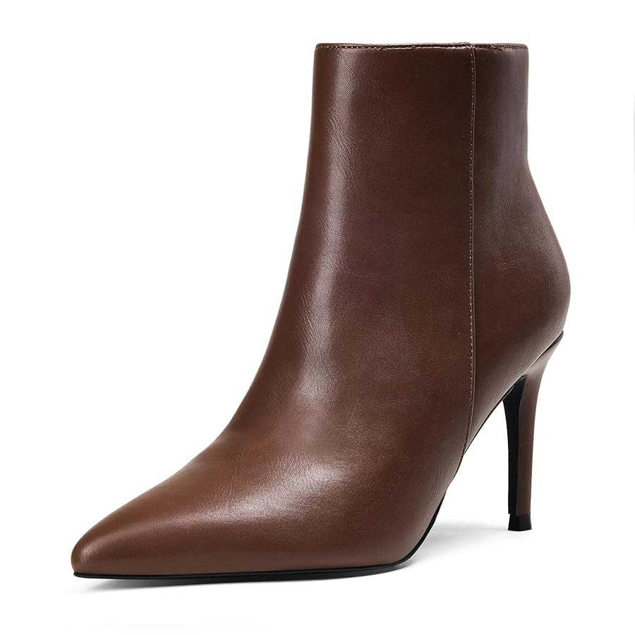 Elisabet Tang stylish fall winter heeled ankle boots for women 3.14 inch - Cute closed toe pointy... | Amazon (US)