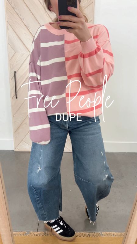 The cutest dupe there ever was! I linked the Free People one too so you can see! 💕

#adidas #barreljeans #freepeople

#LTKsalealert #LTKstyletip