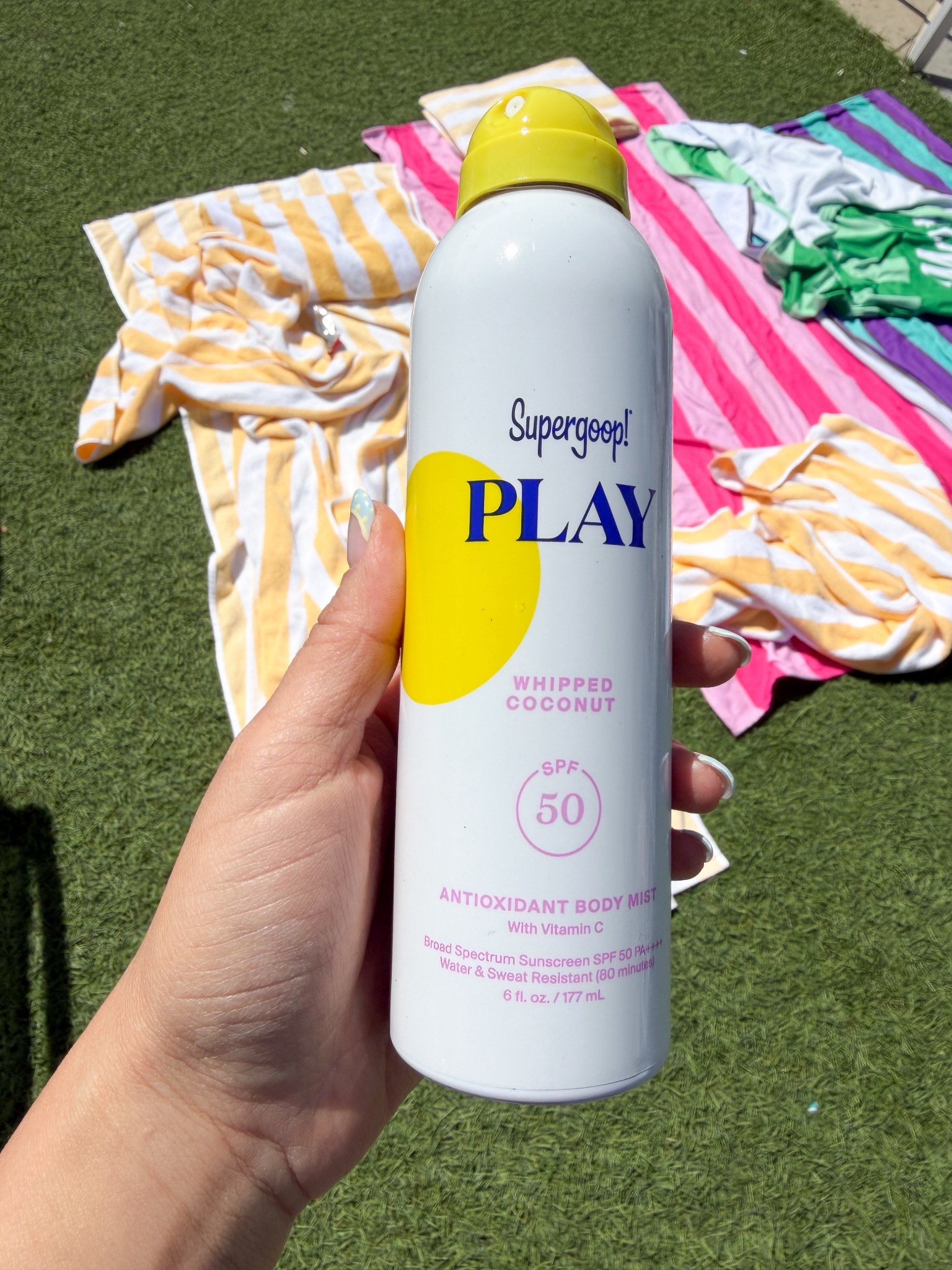 Supergoop scented mist sunscreen