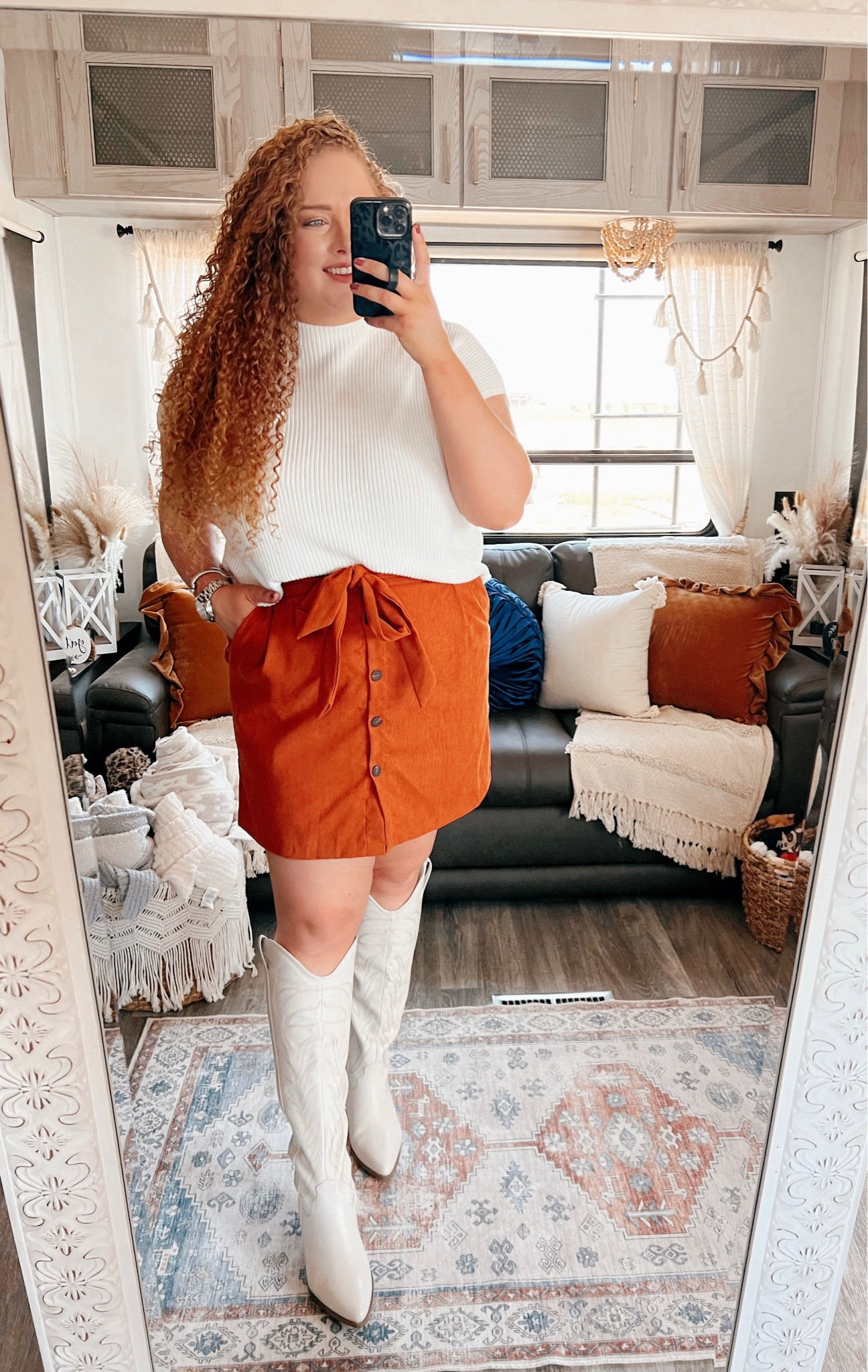 Hello fall 🍂 sweater | white sweater | fall sweater | amazon sweater | skirt | amazon skirt | fall skirt | orange skirt | boots | cowboy boots | cream boots | cream cowboy boots | buckle boots | fall boots | hat | wide brim hat | fall hat | fall family photos | family photos | fall photos | Fall | fall tops | amazon finds | amazon fashion | Amazon look | amazon outfit | fall outfit | fall look | fall outfit inspo | fall fashion | fall fashion finds | amazon fall outfit | Amazon fall fashion finds | amazon fall finds | fall transition look | fall transition outfits | free people | free people dupe | amazon free people dupe 

#LTKcurves #LTKmidsize #LTKSeasonal