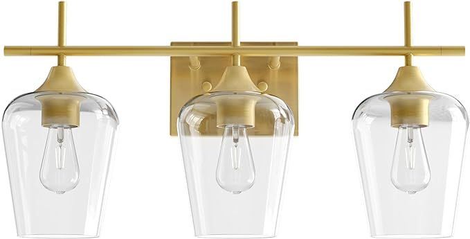 VONLUCE Bathroom Vanity Light, 3 Light Bathroom Light Fixture Over Mirror, Bathroom Wall Lamp wit... | Amazon (US)