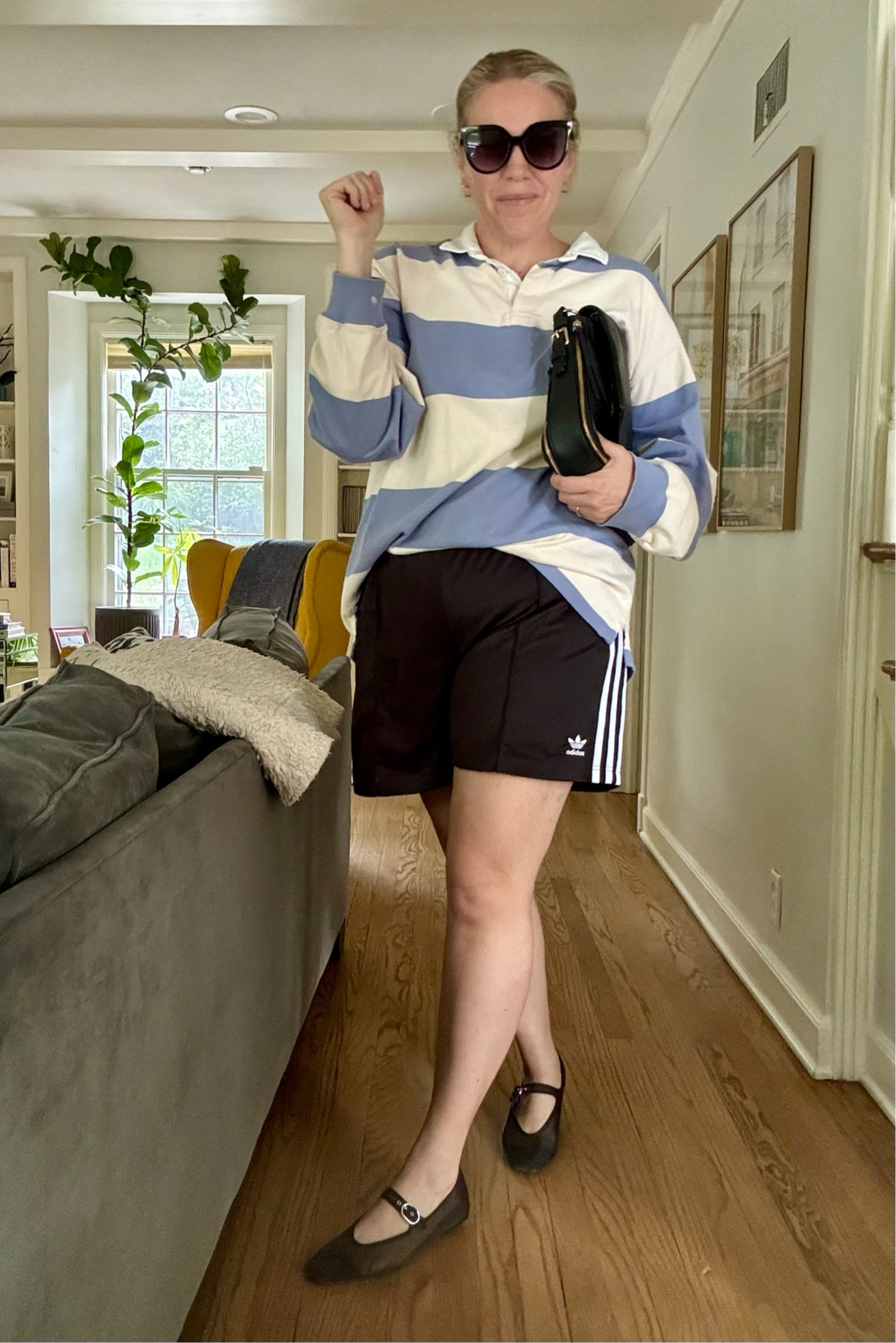 work from home outfit of the day. Business on top, sporty on the bottom, comfy all around.

#LTKStyleTip #LTKMidsize #LTKFindsUnder50