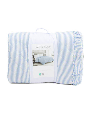 Stripe Cotton Seersucker Quilt | TJ Maxx