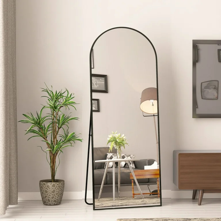 RACHMADES 64"x21" Arched Floor Mirror Full Length Mirror, Full Body Wall Mirror, Arched Full Mirr... | Walmart (US)