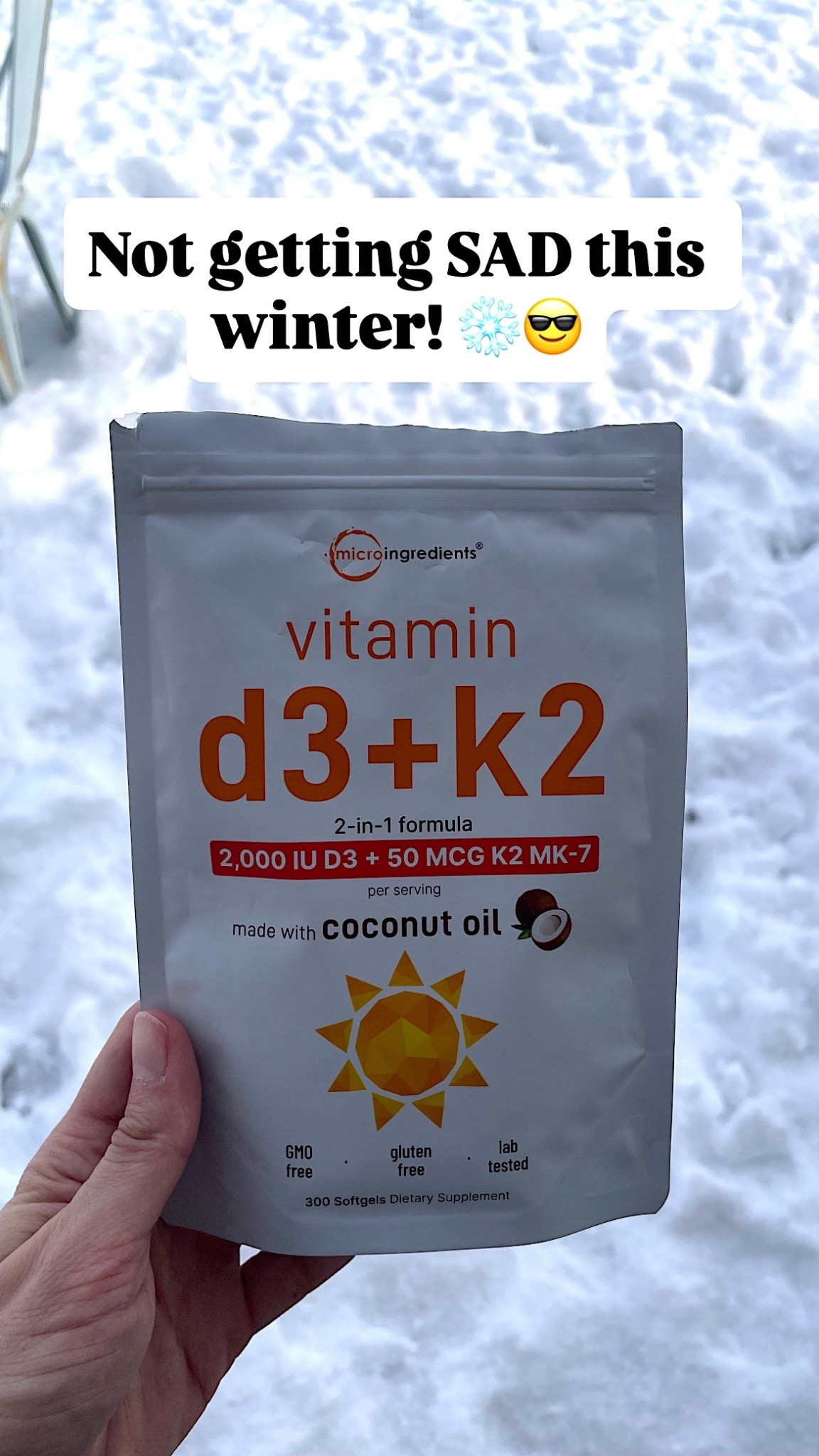 If you live in a cold place like me, it is easy to fall into winter blues. A beach trip isn’t realistic for us right now so I am supplementing the sunshine instead! Vitamin D3 & K2 have sooo many amazing benefits and are essential. I found this brand I love because it only uses clean and natural ingredients! #winterblues #vitamins #wintersupplements

#LTKdayinmylife #LTKSeasonal #LTKmorningroutine