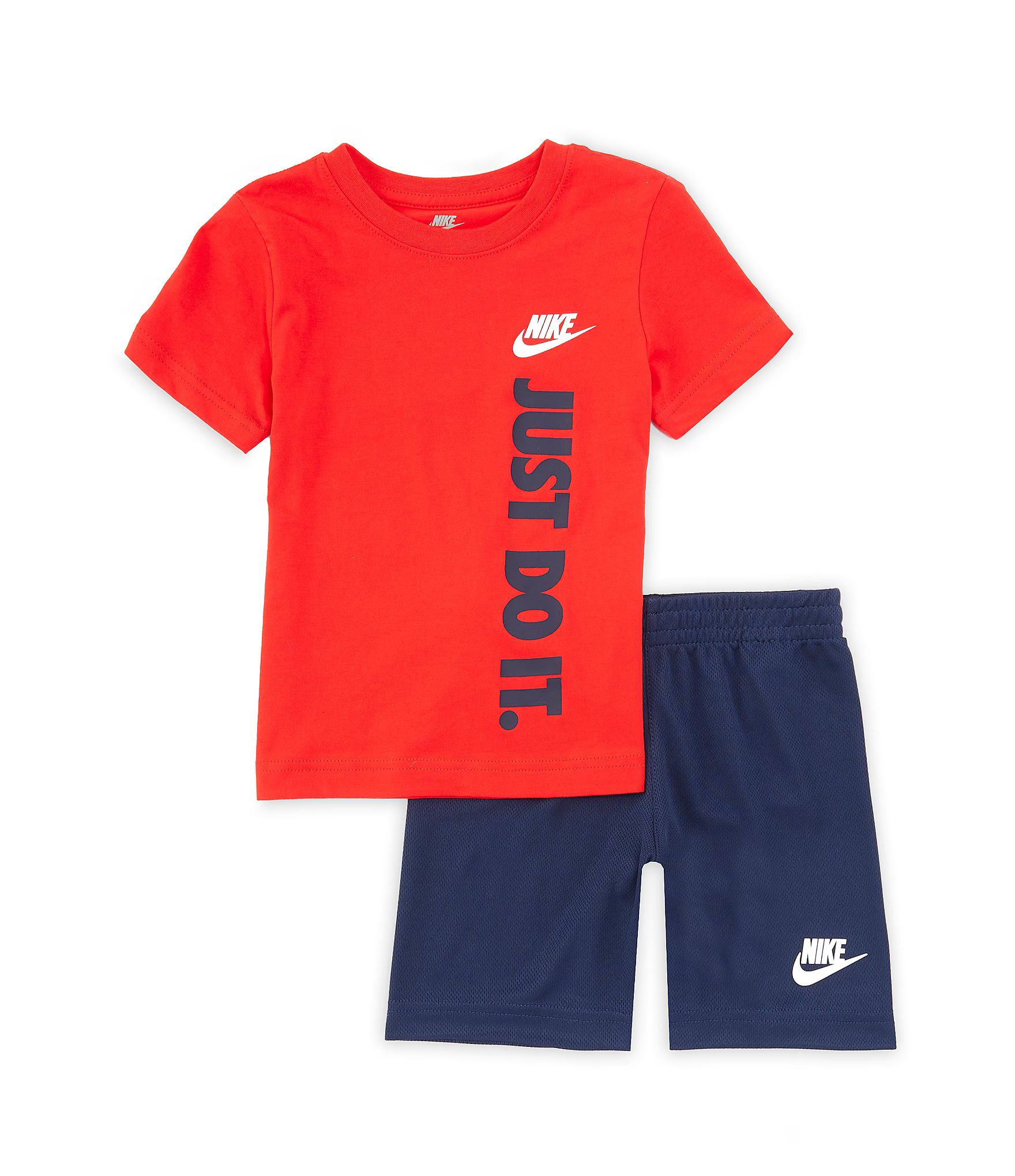 Little Boys 2T-7 Short Sleeve Just Do It Logo T-Shirt & Coordinating Logo Shorts Set | Dillard's