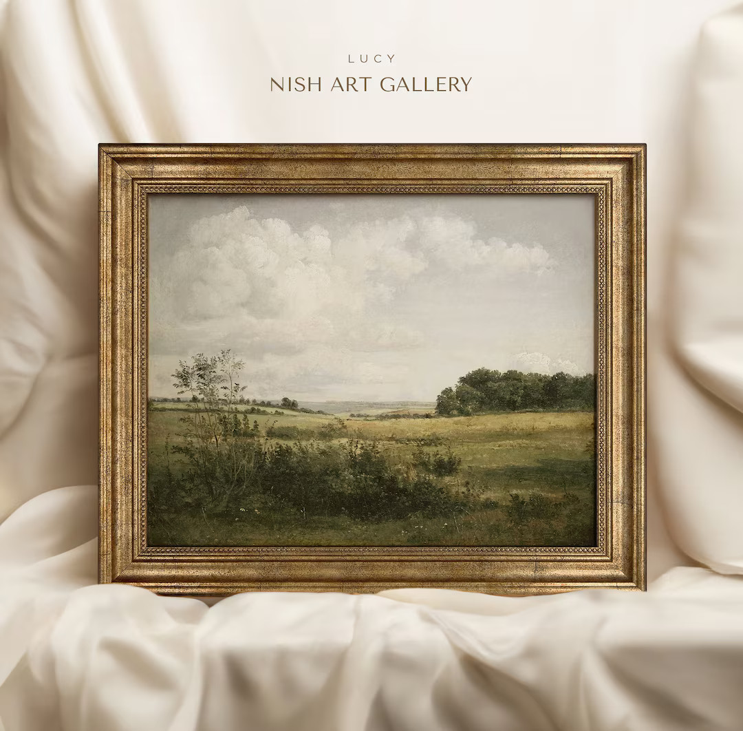 Framed Vintage Landscape Art Print: Ornate Gold Replica #139 | Etsy (US)