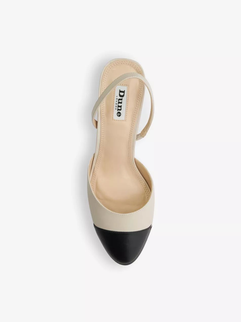 Careful toecap leather slingback heels | Selfridges