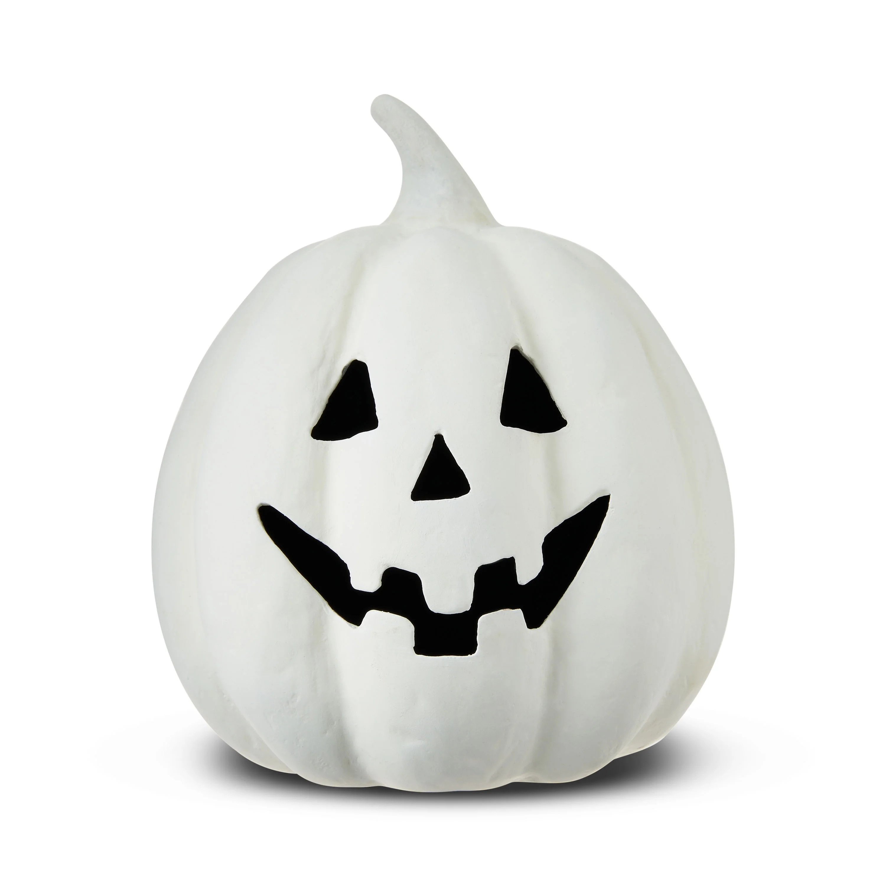 Paper Mache Pumpkin White Tabletop Decor, 8" Height, Fall by Way To Celebrate | Walmart (US)