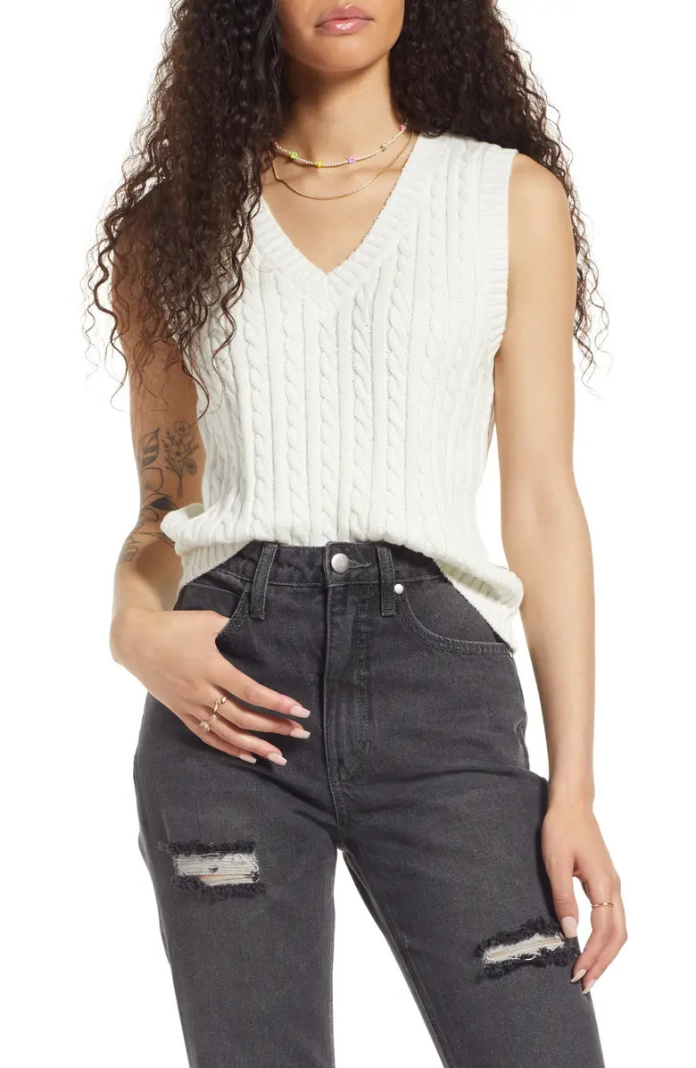 BP. Cable Knit Sweater Vest | Nordstrom | Nordstrom