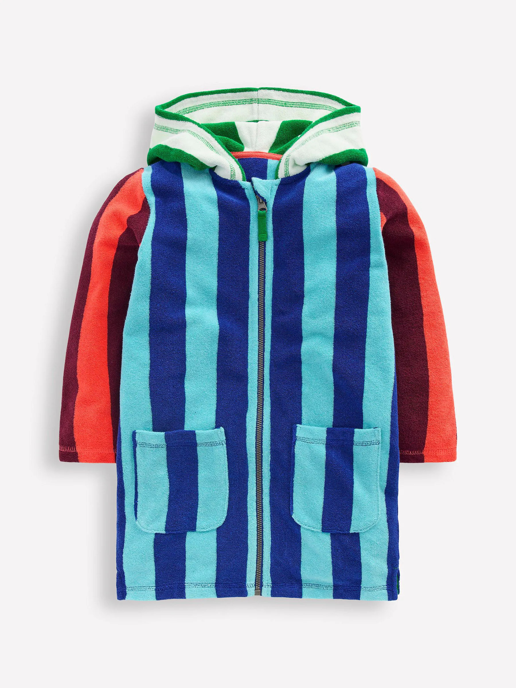 Boden Boden Blue Towelling Zip-up Throw-on Cover Up | Next US